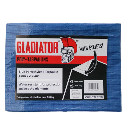 Blue - Back - Gladiator Polyethylene Tarpaulin