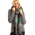 Pacific Blue - Back - TOG24 Unisex Adult Craiden Box Check Scarf