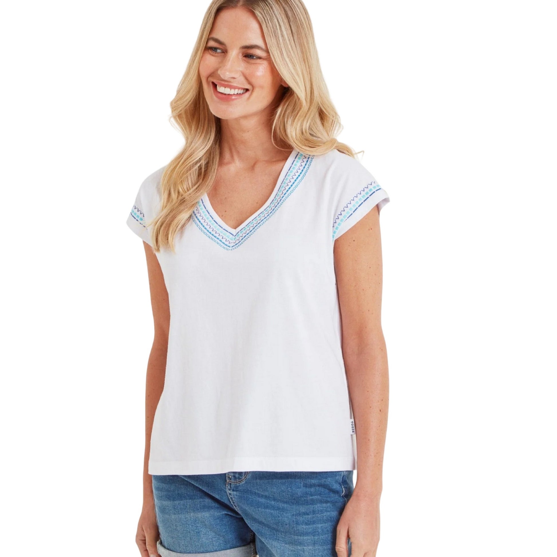 Optic White - Side - TOG24 Womens-Ladies Rina T-Shirt