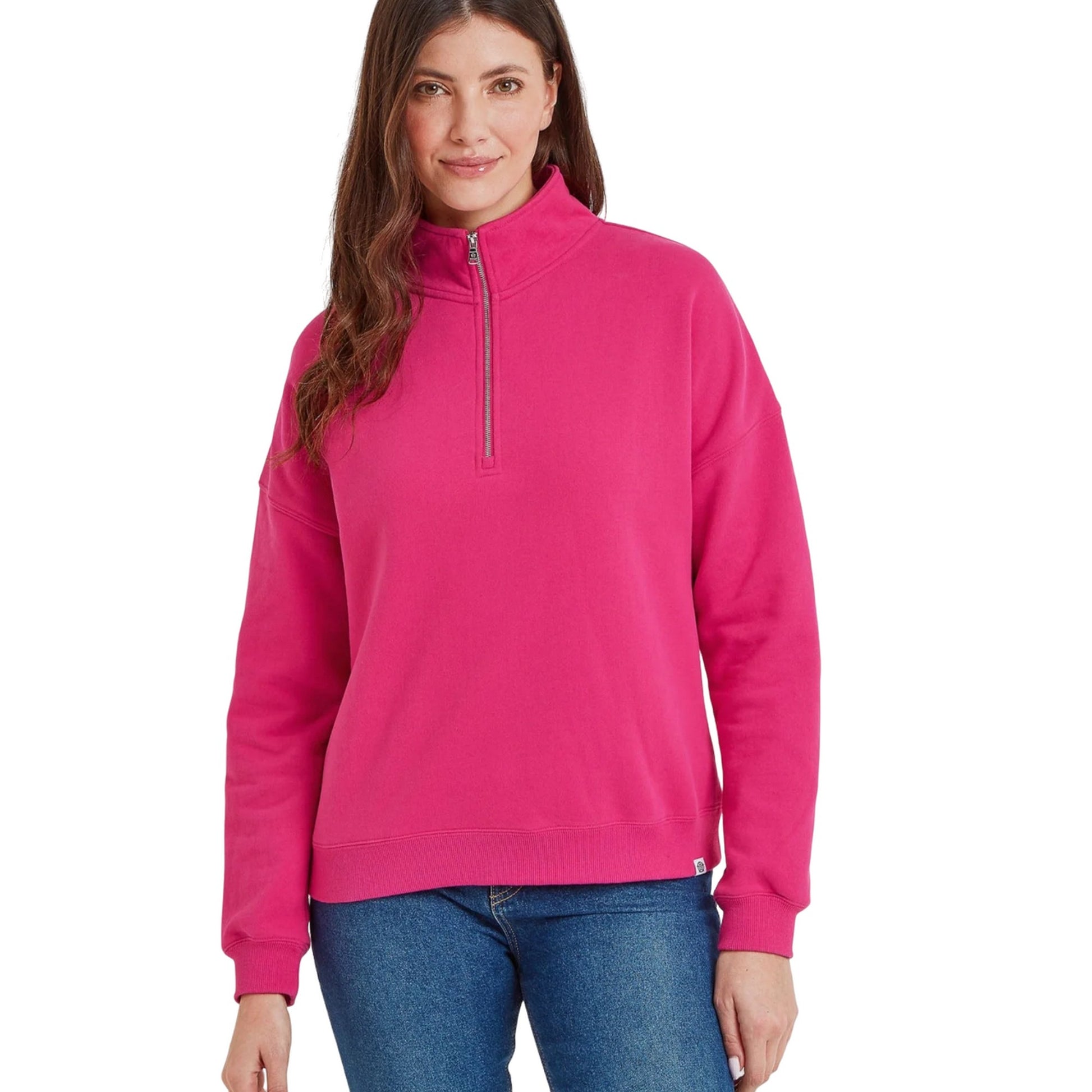 Hibiscus Pink - Side - TOG24 Womens-Ladies Caldene Sweatshirt