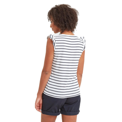 Optic White - Back - TOG24 Womens-Ladies Maribel Stripe Vest Top