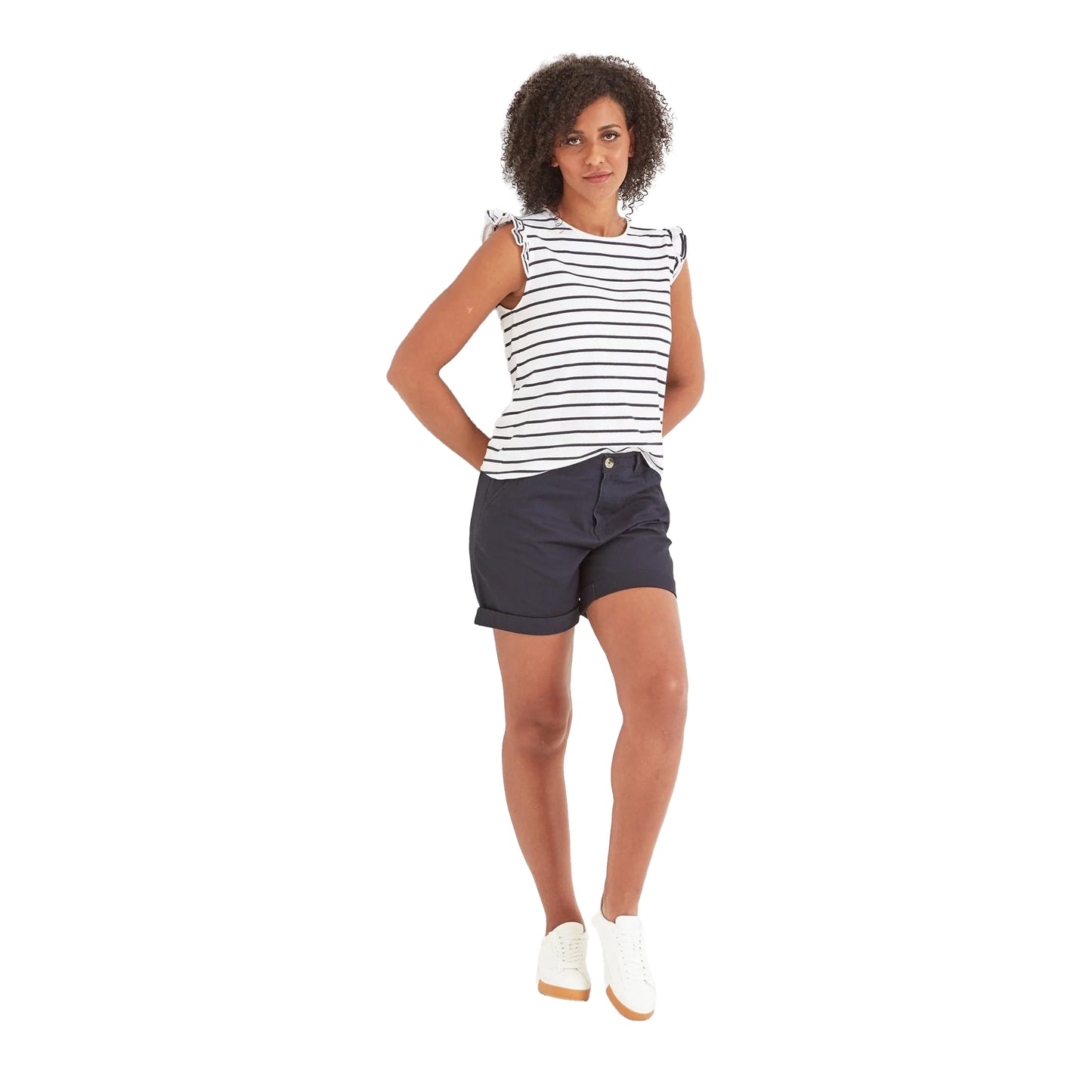 Optic White - Lifestyle - TOG24 Womens-Ladies Maribel Stripe Vest Top