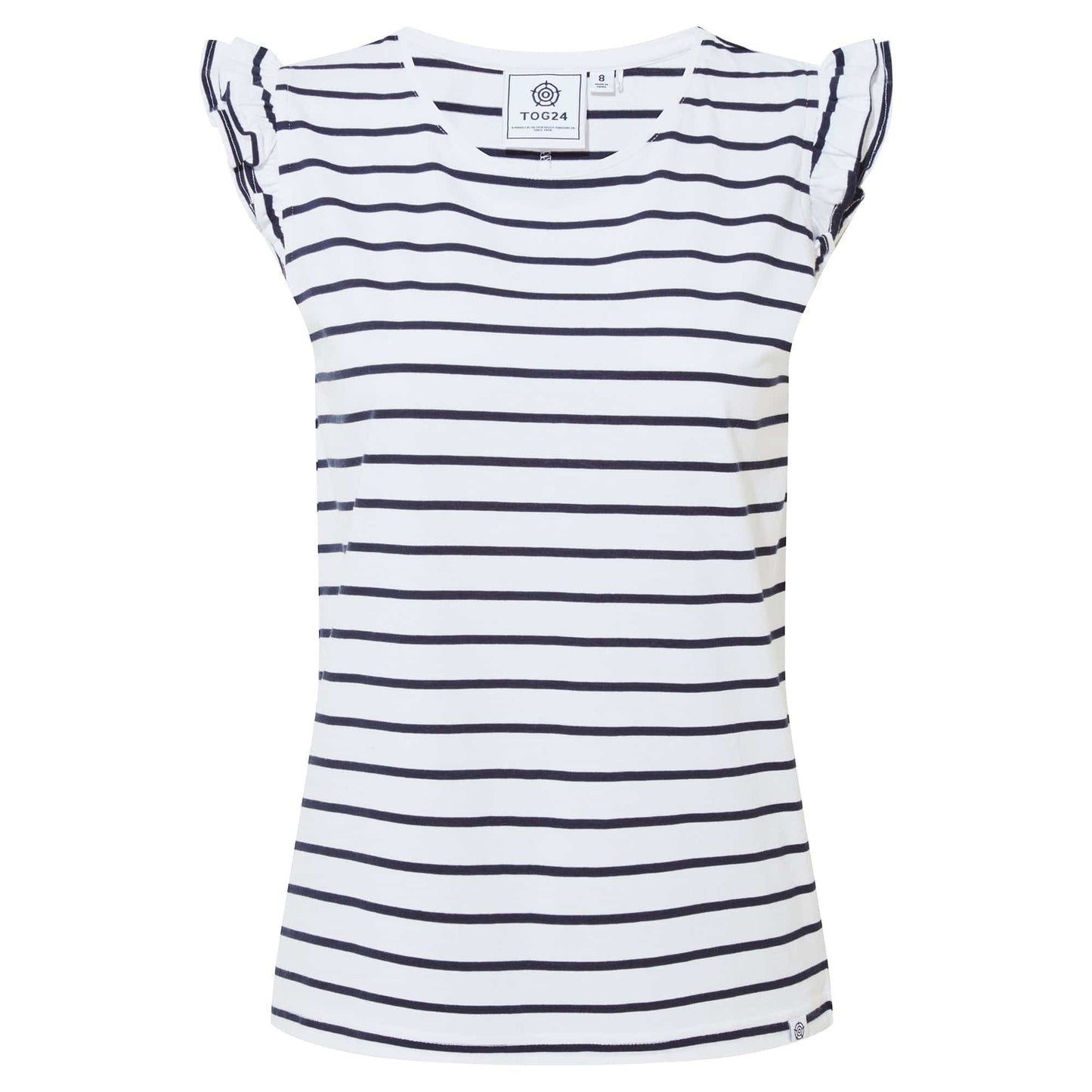 Optic White - Front - TOG24 Womens-Ladies Maribel Stripe Vest Top