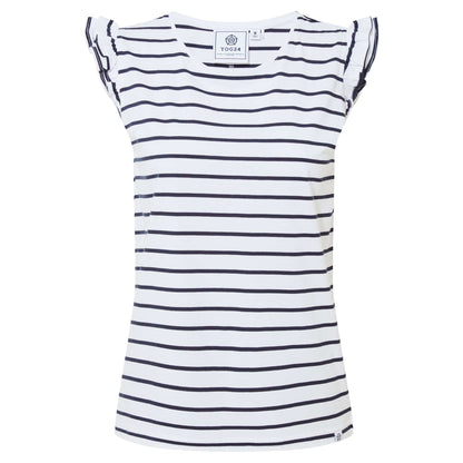 Optic White - Front - TOG24 Womens-Ladies Maribel Stripe Vest Top