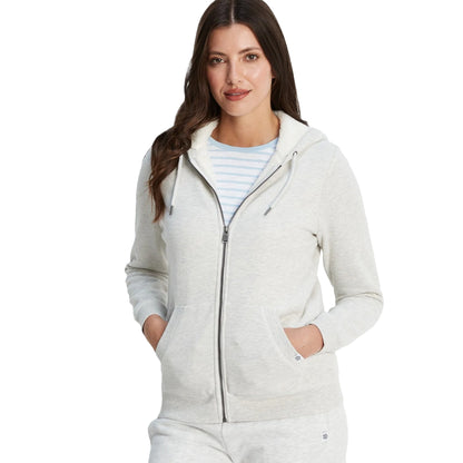 White Sand - Side - TOG24 Womens-Ladies Finch Fleece Lined Full Zip Hoodie