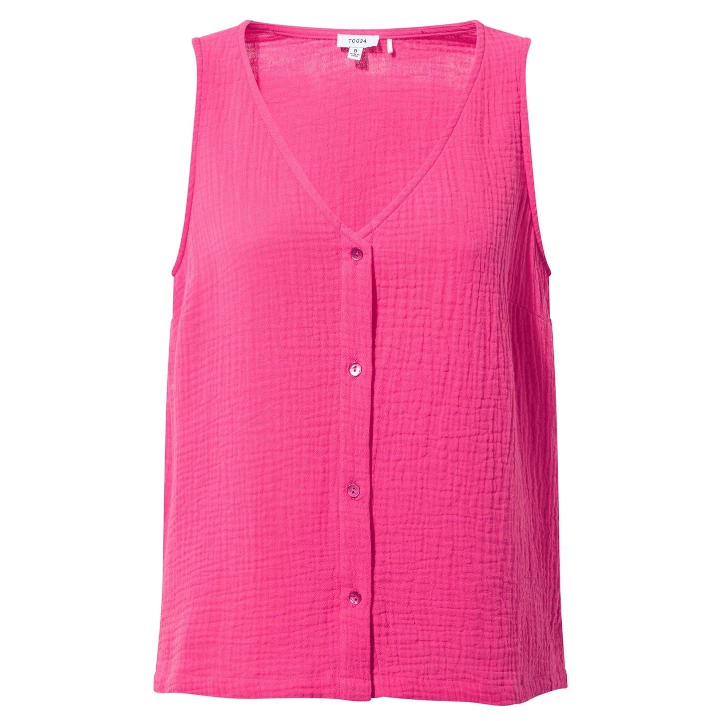 Hibiscus Pink - Front - TOG24 Womens-Ladies Melissa Summer Vest Top