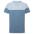 Pastel Blue - Front - TOG24 Mens Orston Striped T-Shirt