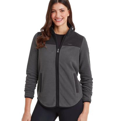 Washed Black-Black - Side - TOG24 Womens-Ladies Carty Colour Block Fleece Jacket