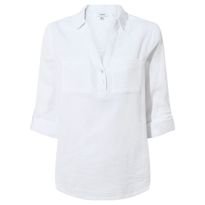 Optic White - Front - TOG24 Womens-Ladies Cruise Long-Sleeved Blouse