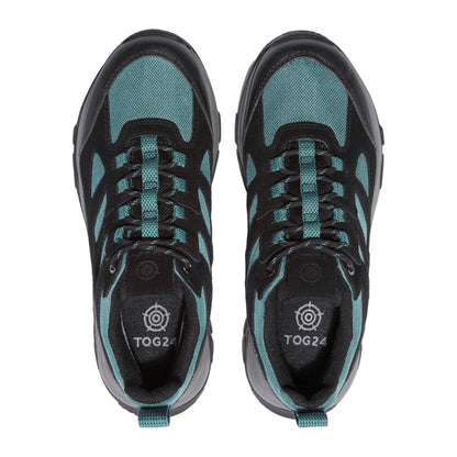 Black-Teal - Pack Shot - TOG24 Womens-Ladies Mesa Suede Walking Shoes