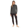 Grey Marl - Lifestyle - TOG24 Womens-Ladies Nevis Merino Wool Zip Neck Base Layer Top