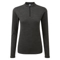 Grey Marl - Front - TOG24 Womens-Ladies Nevis Merino Wool Zip Neck Base Layer Top