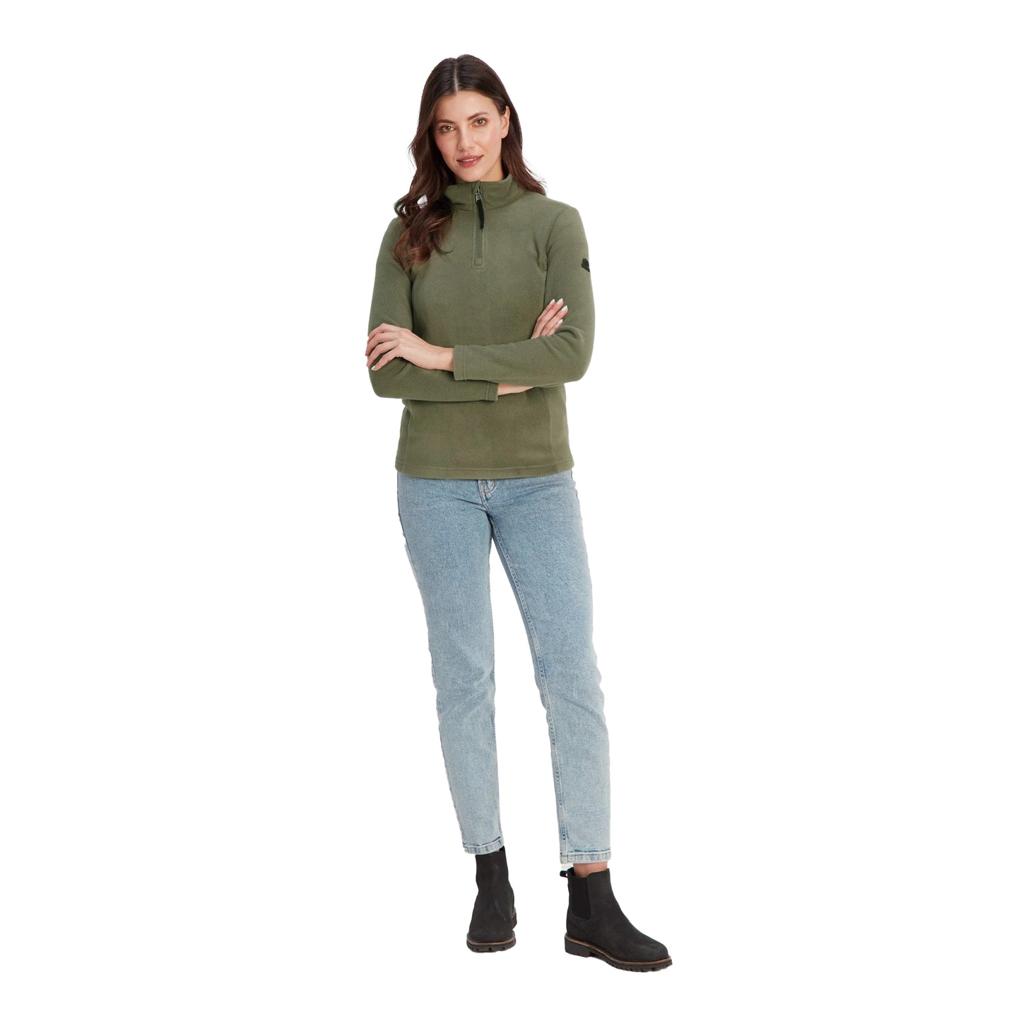 Light Khaki - Pack Shot - TOG24 Womens-Ladies Revive Quarter Zip Fleece Top