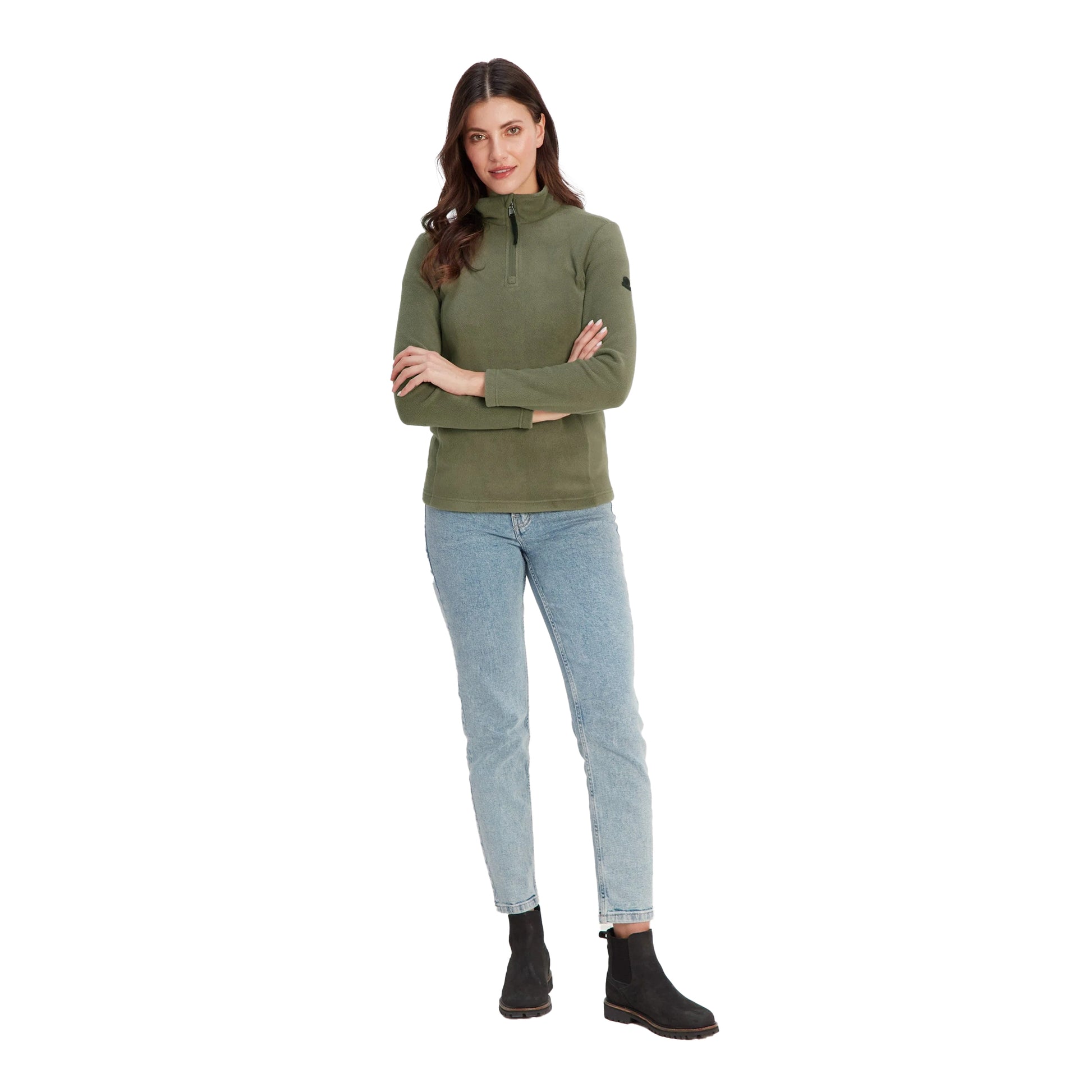Light Khaki - Pack Shot - TOG24 Womens-Ladies Revive Quarter Zip Fleece Top