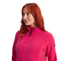Magenta Pink - Side - TOG24 Womens-Ladies Revive Quarter Zip Fleece Top