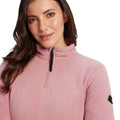 Faded Pink - Side - TOG24 Womens-Ladies Revive Quarter Zip Fleece Top