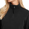 Black - Side - TOG24 Womens-Ladies Revive Quarter Zip Fleece Top