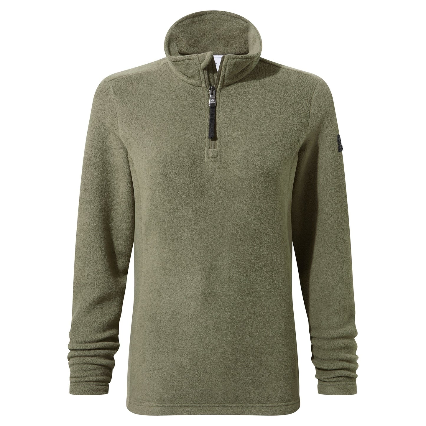 Light Khaki - Front - TOG24 Womens-Ladies Revive Quarter Zip Fleece Top
