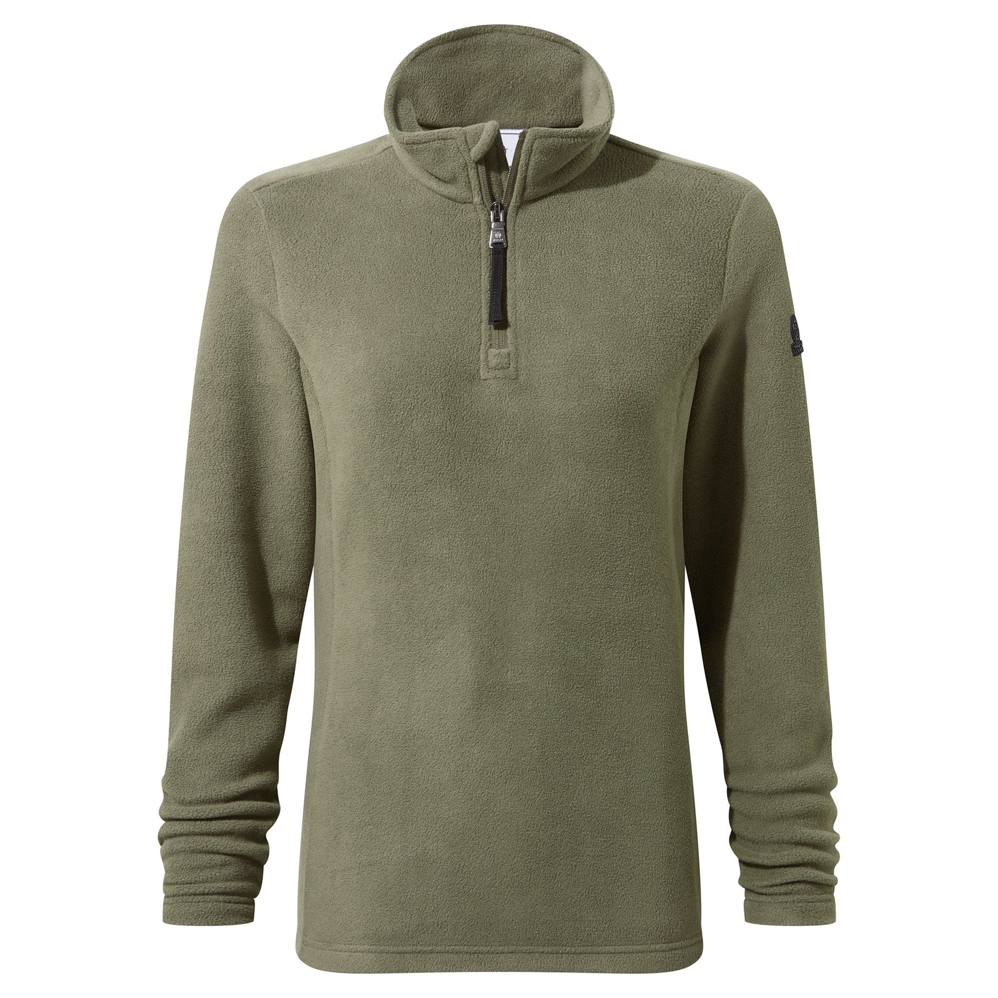 Light Khaki - Front - TOG24 Womens-Ladies Revive Quarter Zip Fleece Top
