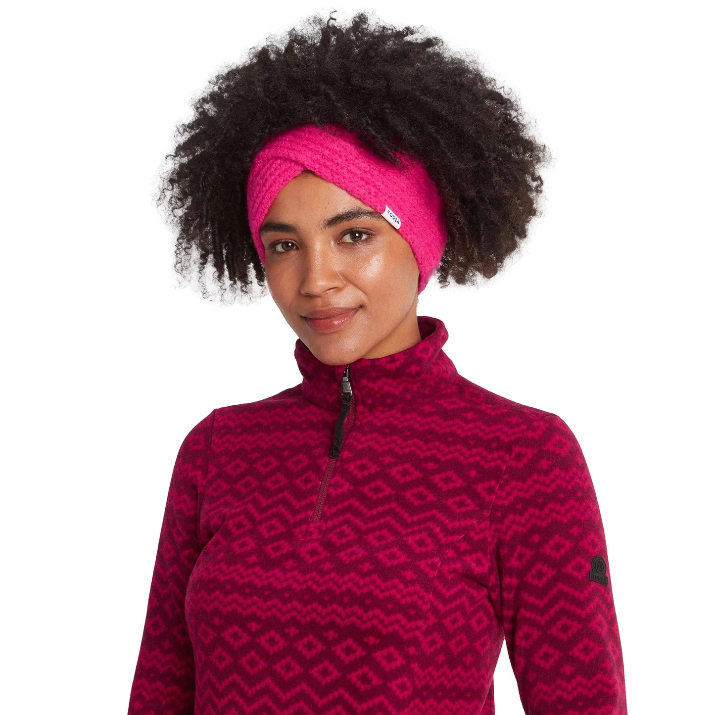 Magenta Pink - Side - TOG24 Womens-Ladies Salma Knitted Headband