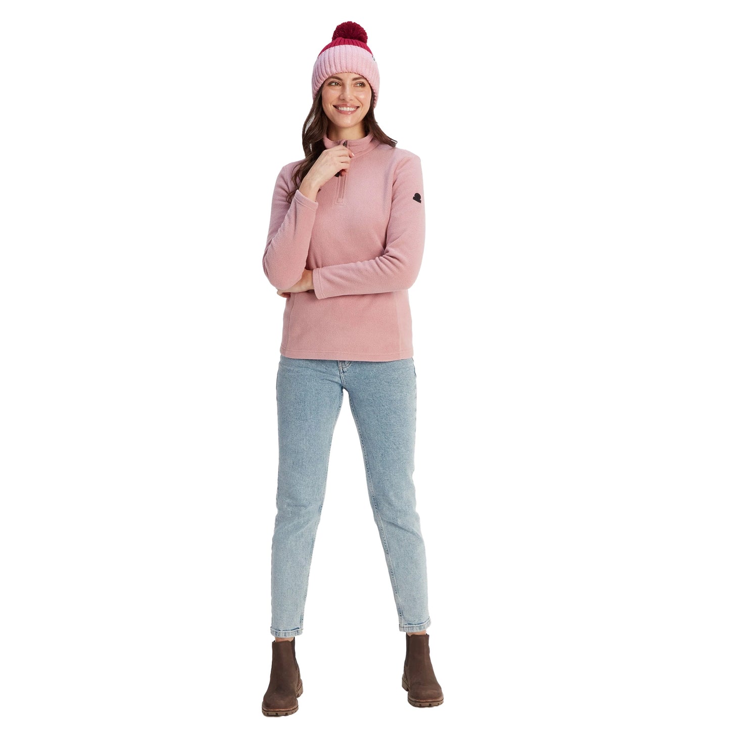 Candyfloss - Side - TOG24 Unisex Adult Stallard Knitted Beanie
