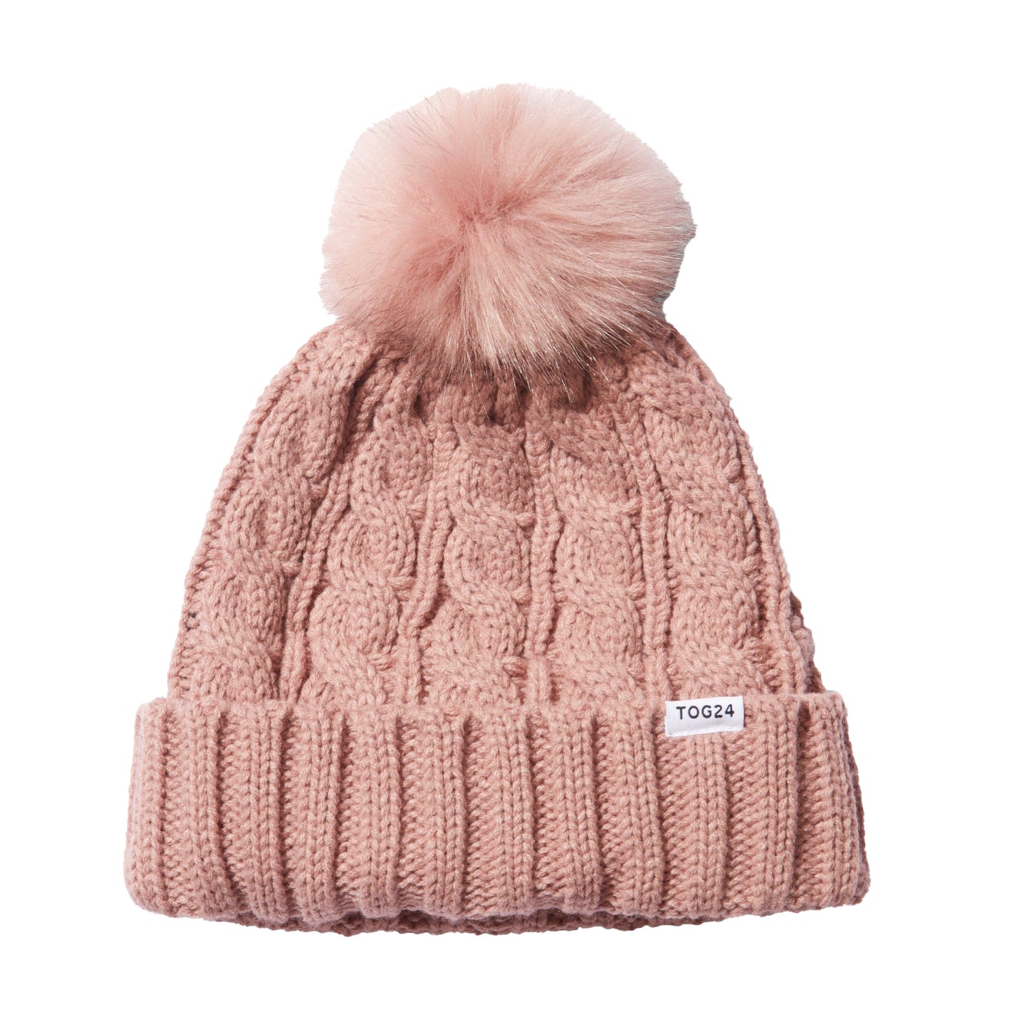 Faded Pink - Front - TOG24 Unisex Adult Elias Knitted Beanie