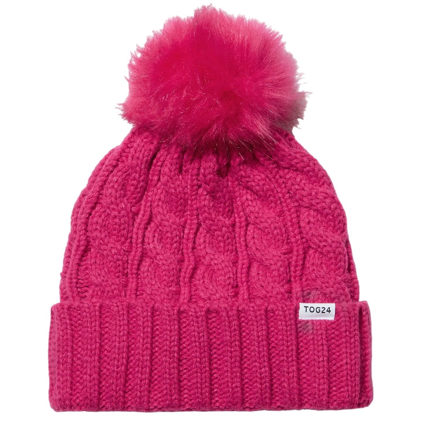 Hibiscus Pink - Front - TOG24 Unisex Adult Elias Knitted Beanie