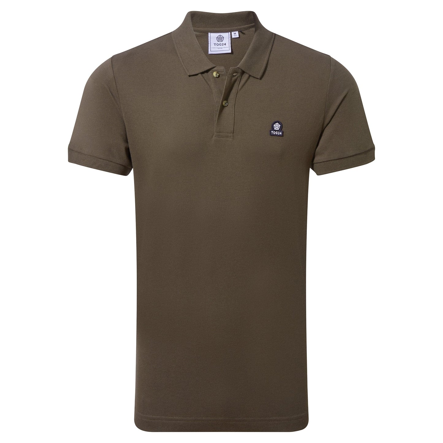 Dark Khaki - Front - TOG24 Mens Aketon Polo Shirt