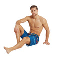 Steel Blue - Side - TOG24 Mens Colton Stripe Marl Swim Shorts