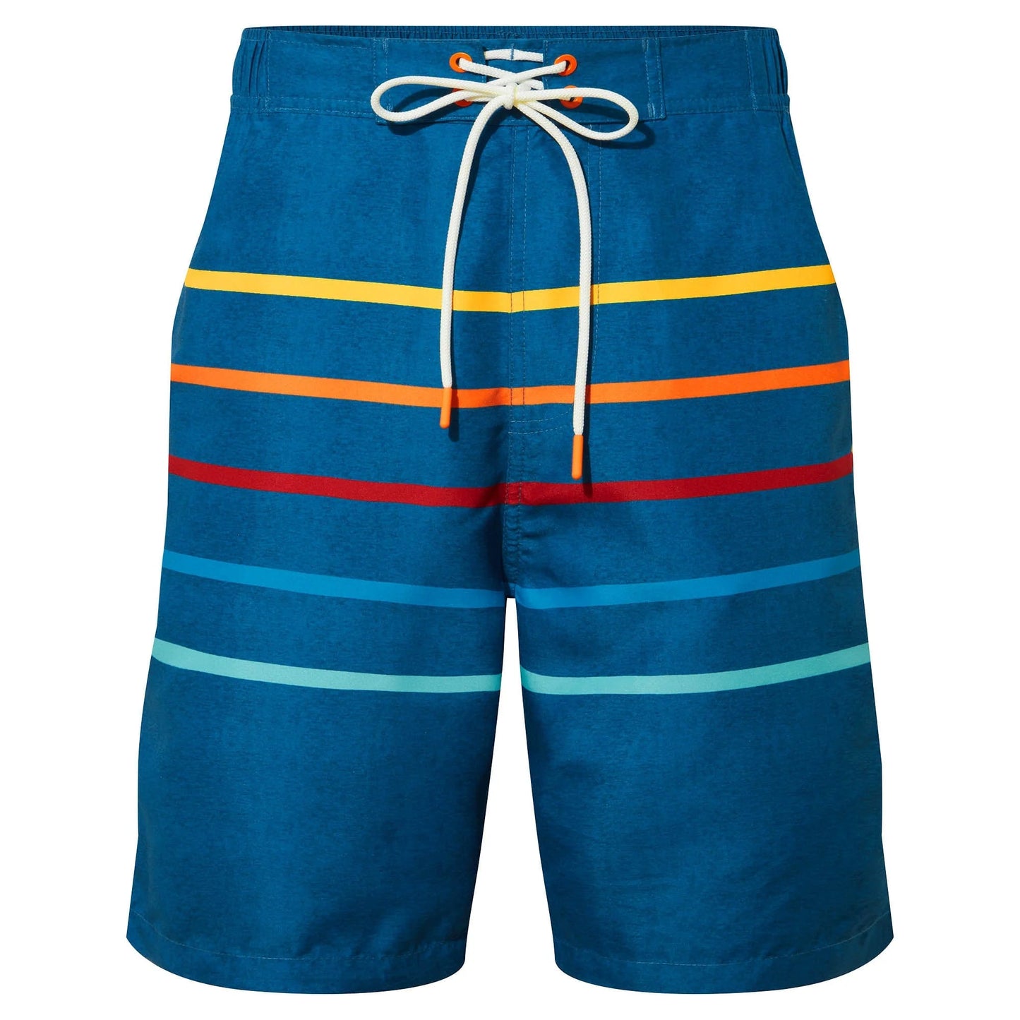 Steel Blue - Front - TOG24 Mens Colton Stripe Marl Swim Shorts