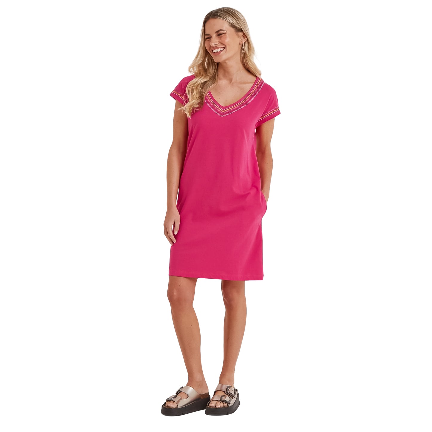 Magenta Pink - Lifestyle - TOG24 Womens-Ladies Nicolette Jersey Dress