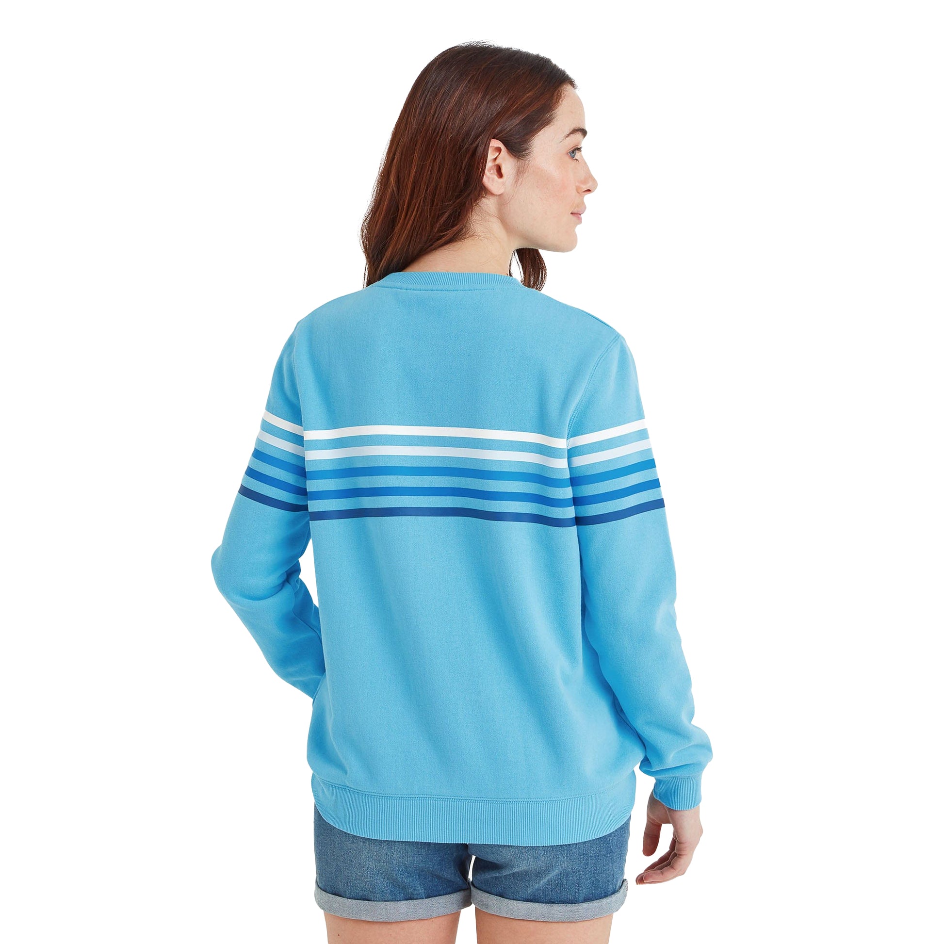 Blue Tide - Back - TOG24 Womens-Ladies Janie Stripe Sweatshirt