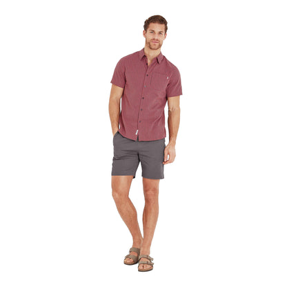 Washed Red - Lifestyle - TOG24 Mens Fenton Gingham Short-Sleeved Shirt