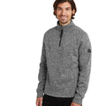 Dark Grey Marl - Lifestyle - TOG24 Mens Pearson Knitlook Fleece Top