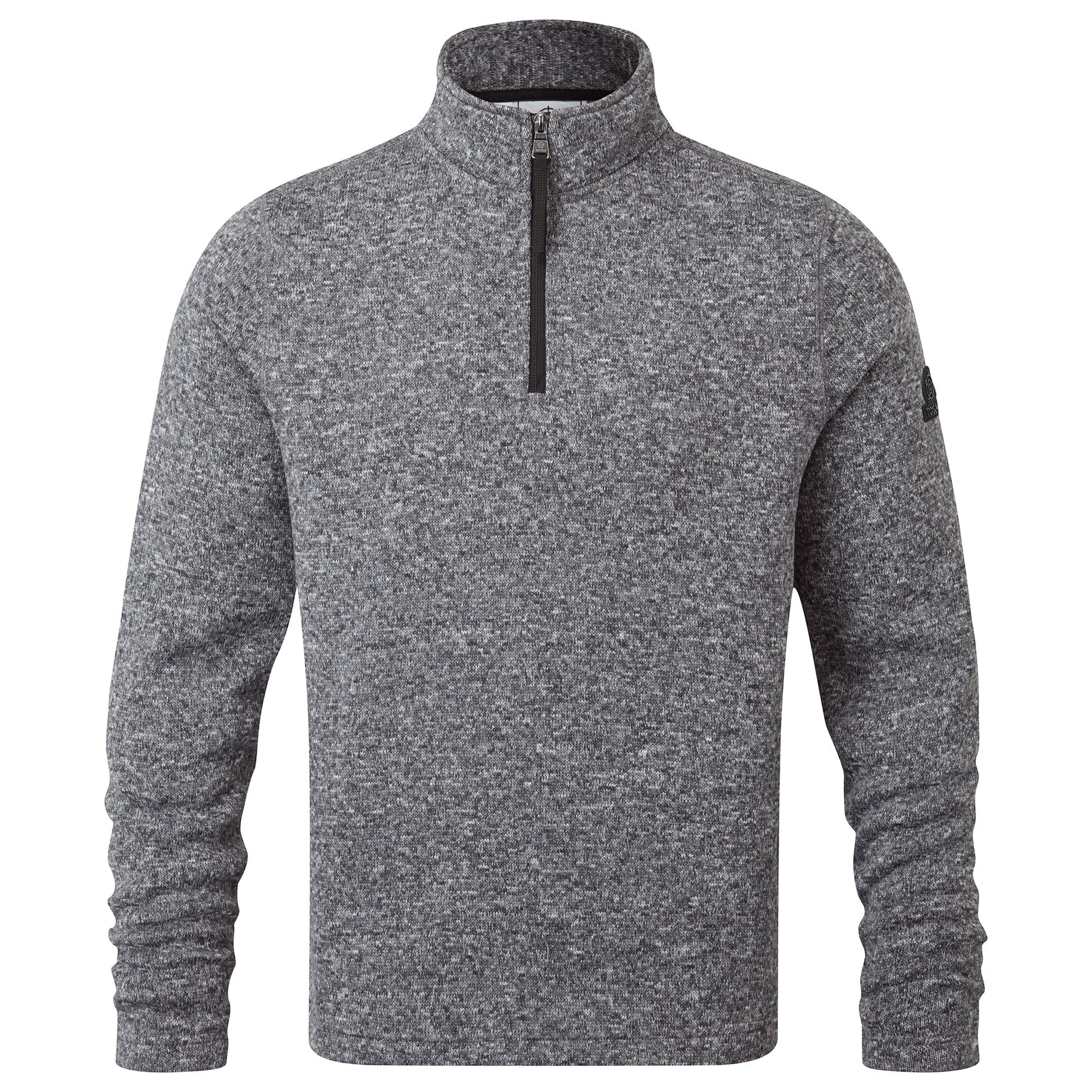 Dark Grey Marl - Front - TOG24 Mens Pearson Knitlook Fleece Top