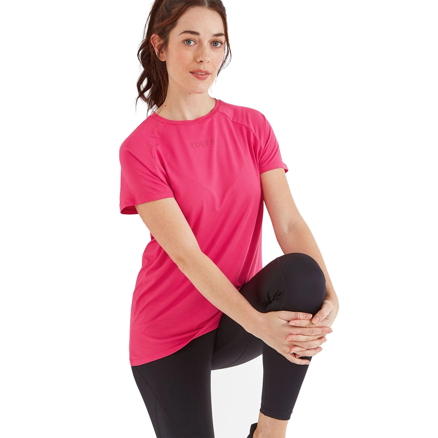 Magenta Pink - Side - TOG24 Womens-Ladies Bethan Short-Sleeved Technical Top