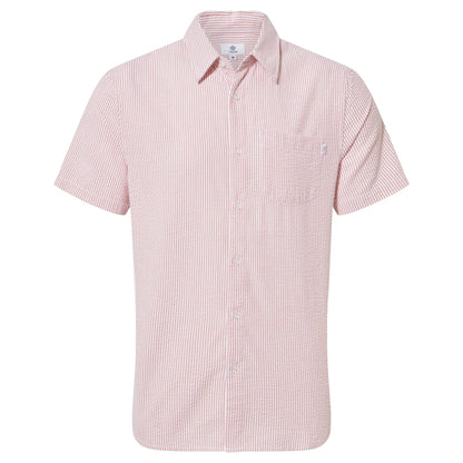 Washed Red - Front - TOG24 Mens Fenton Stripe Seersucker Shirt