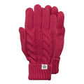 Cerise - Front - TOG24 Unisex Adult Grouse Cable Knit Winter Gloves