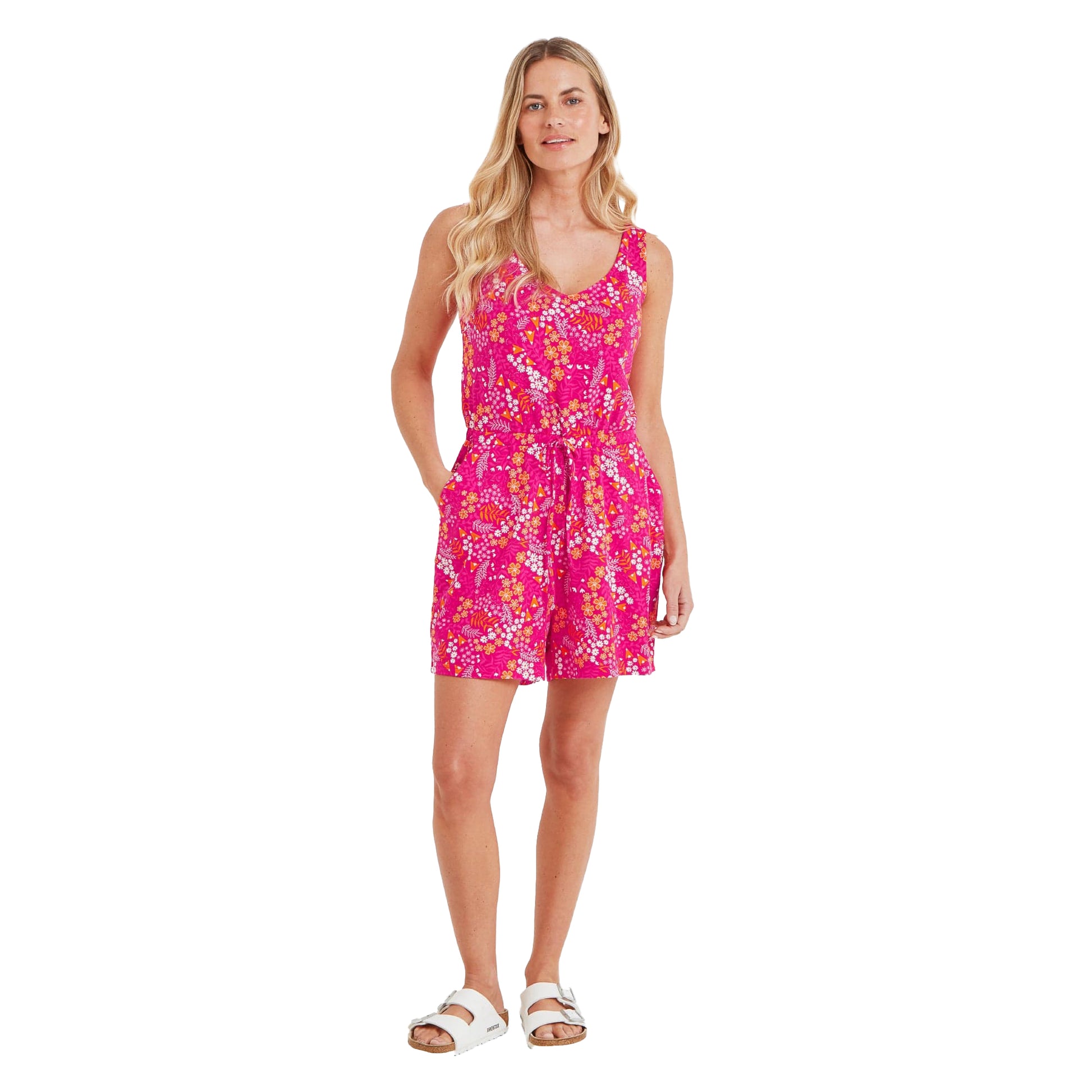Magenta Pink - Lifestyle - TOG24 Womens-Ladies Cathleen Floral Playsuit