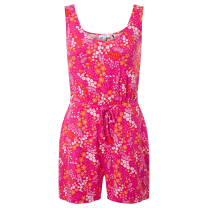 Magenta Pink - Front - TOG24 Womens-Ladies Cathleen Floral Playsuit
