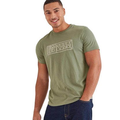 Faded Khaki Green - Side - TOG24 Mens Kilby Joseph Cox T-Shirt
