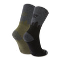 Black-Khaki Green - Back - TOG24 Mens Krems Socks