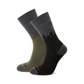 Black-Khaki Green - Front - TOG24 Mens Krems Socks