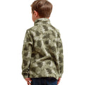 Leaf Green - Back - TOG24 Childrens-Kids Toffolo Zip Neck Camo Fleece Top