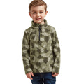 Leaf Green - Side - TOG24 Childrens-Kids Toffolo Zip Neck Camo Fleece Top