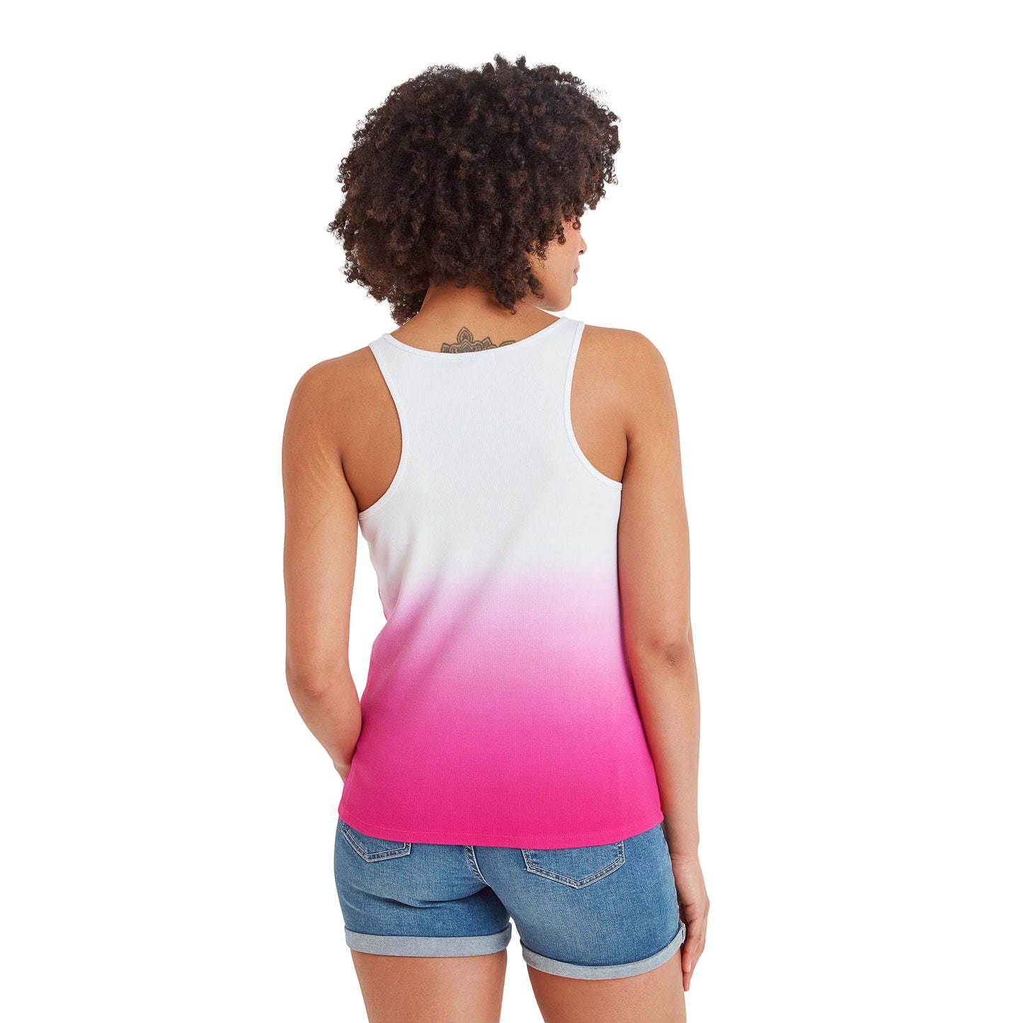 Hibiscus Pink - Back - TOG24 Womens-Ladies Louise Colour Gradient Tank Top