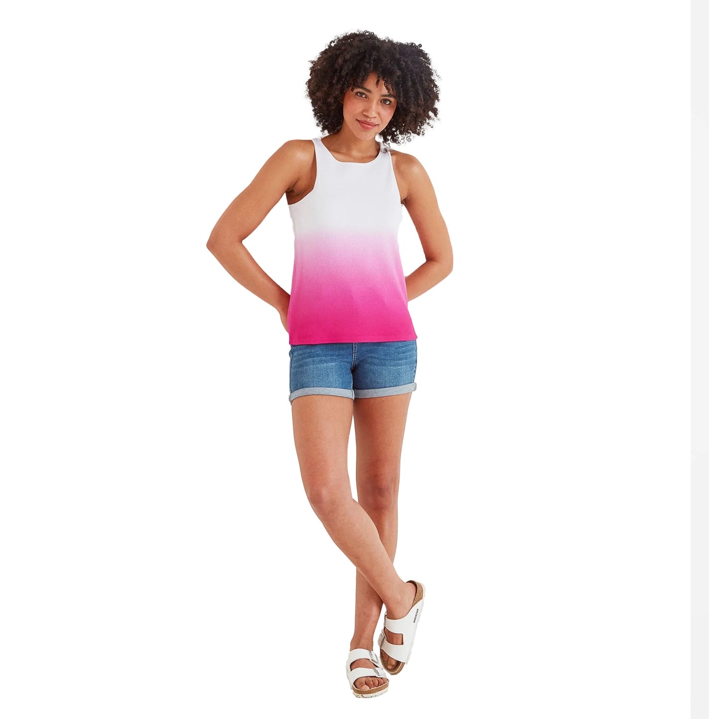 Hibiscus Pink - Lifestyle - TOG24 Womens-Ladies Louise Colour Gradient Tank Top