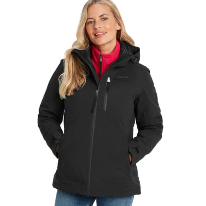 Black - Side - TOG24 Womens-Ladies Beverly 3 in 1 Waterproof Jacket