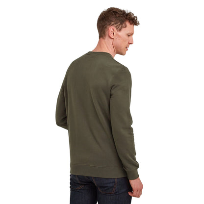 Dark Khaki - Back - TOG24 Mens Mellor Crew Neck Sweatshirt