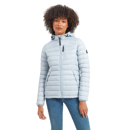 Ice Blue - Side - TOG24 Womens-Ladies Drax Hooded Down Jacket